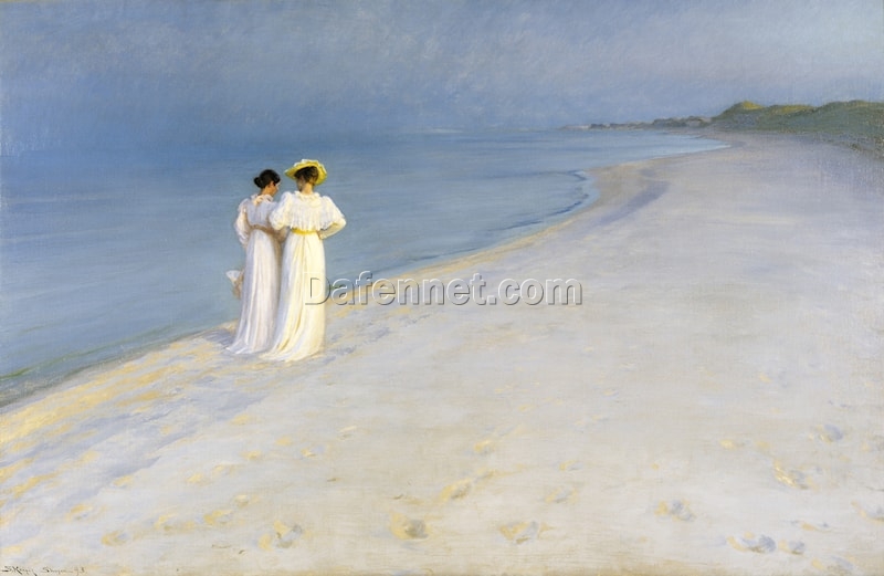 Peder Severin Krøyer 1851-1909  Summer Evening on the Southern Beach