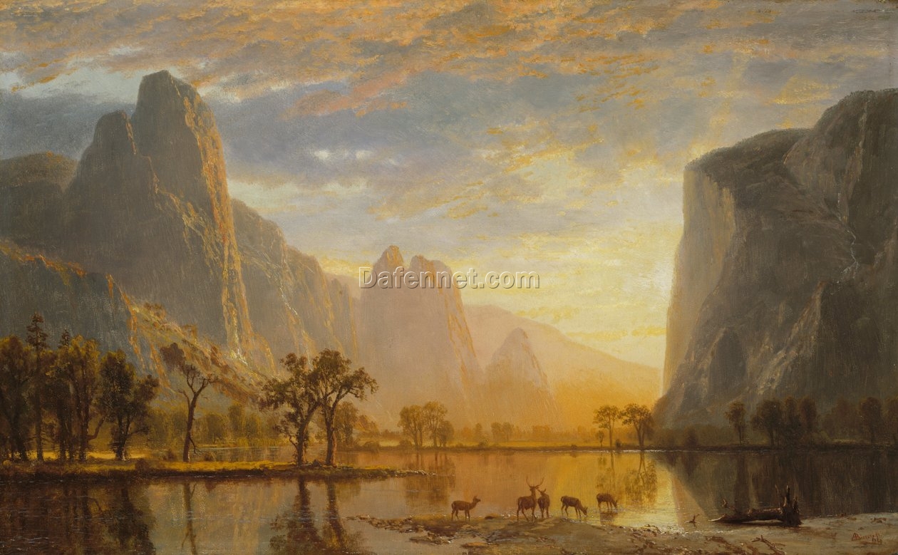 Custom Reproduction of Valley of the Yosemite by Albert Bierstadt – American Wilderness