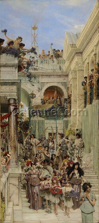 Spring by Sir Lawrence Alma-Tadema – Handcrafted Romantic Art Reproduction