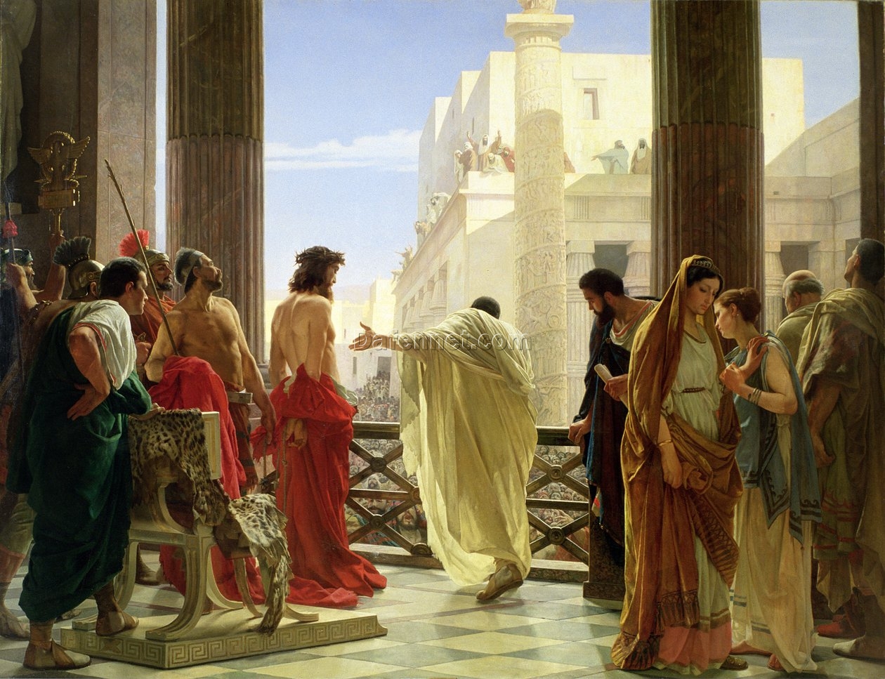 Ecce Homo by Antonio Ciseri | Dramatic Biblical Oil Painting