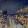 Camille Jacob Pissarro The Boulevard Montmartre at Night MeisterDrucke 31916 1