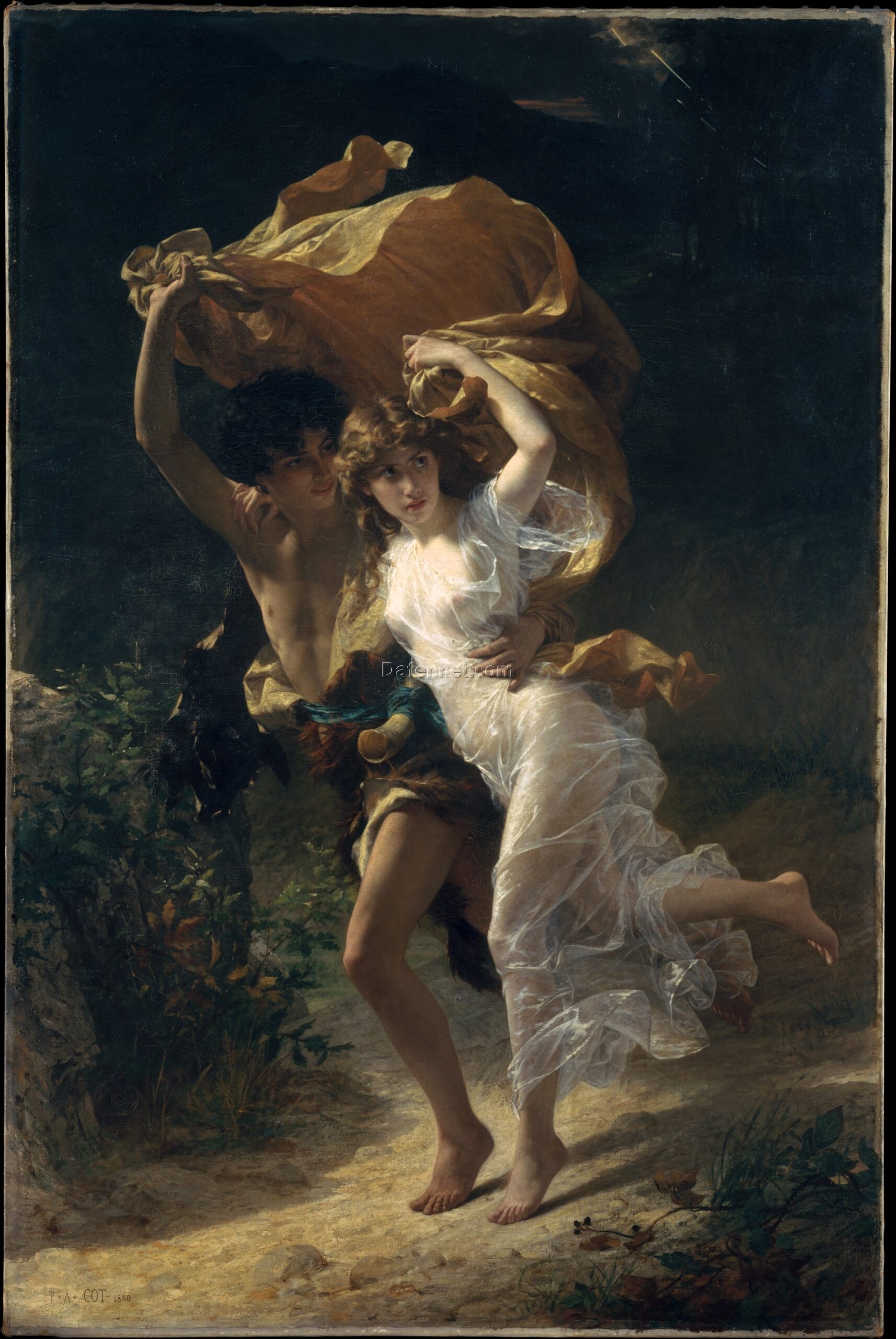 Pierre Auguste Cot’s The Storm – Romanticism Oil Painting Replica, Timeless Masterpiece