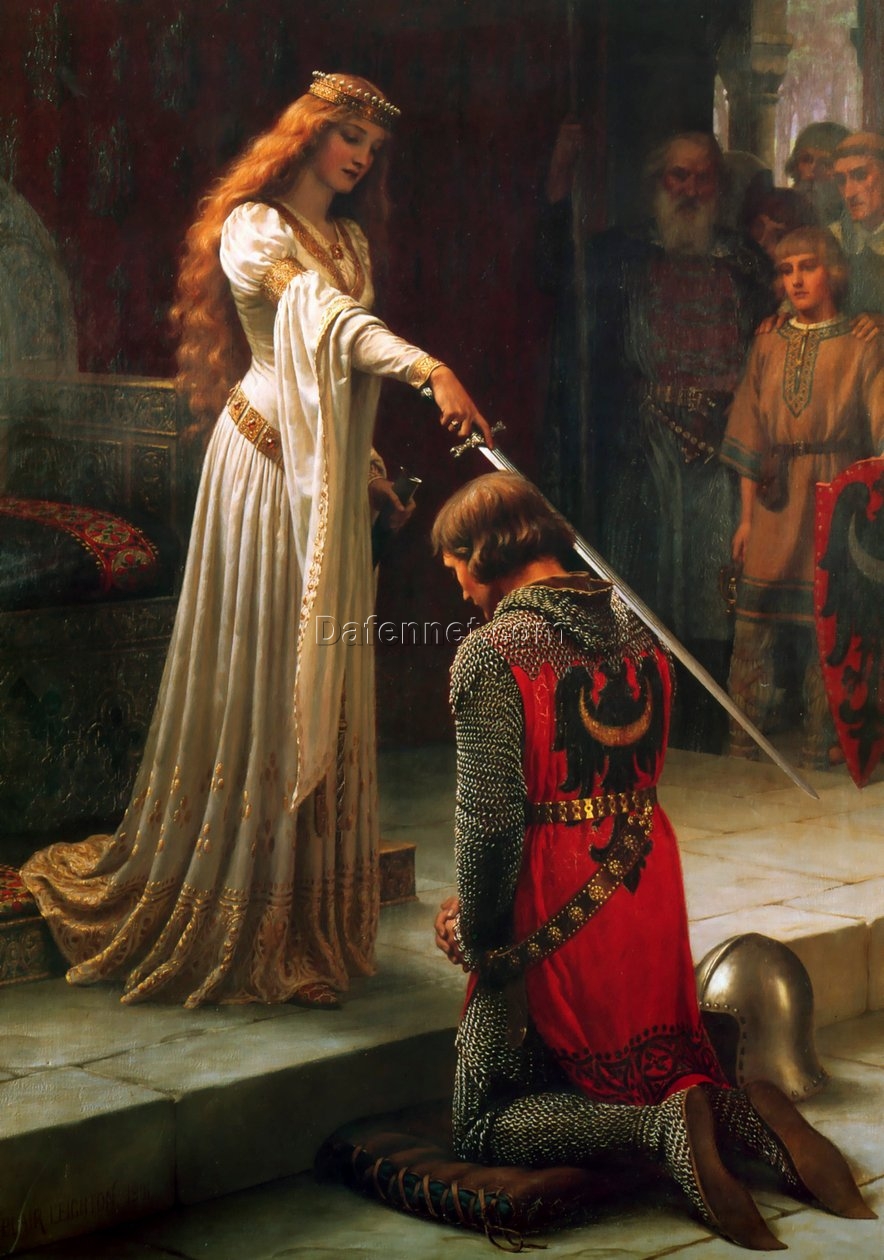 Edmund Blair Leighton’s The Accolade – 1901 Romantic Masterpiece Replica