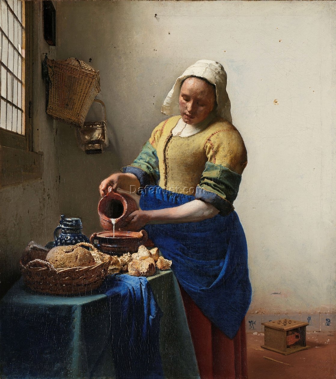 Jan Vermeer’s The Milkmaid – Baroque Masterpiece Painting Replica