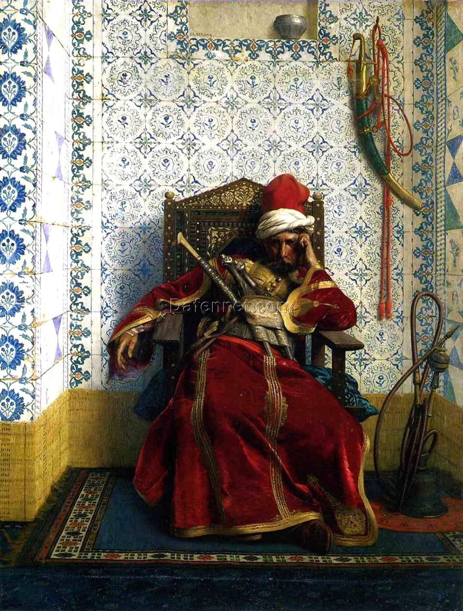 Realist Historical Painting – Markos Botsaris, 1874 by Jean-Léon Gérôme, High-Quality Replica