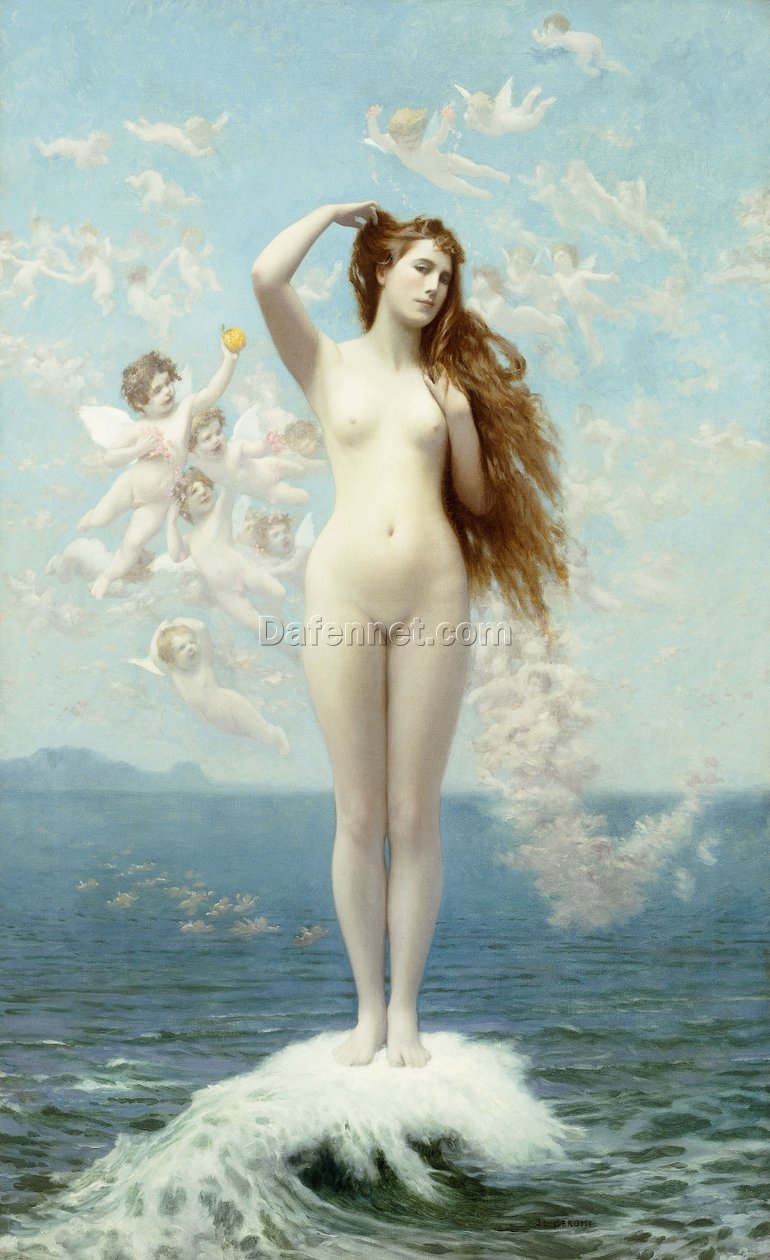 Realistic Oil Painting Reproduction – Venus Rising by Jean-Leon Gerome