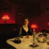 John Singer Sargent Le verre de porto A Dinner Table at Night MeisterDrucke 15149