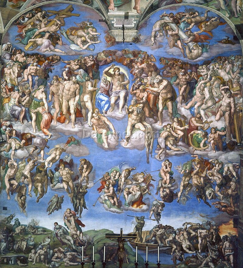 Renaissance Iconic Masterpiece – The Last Judgment, 1537-41 by Michelangelo Buonarroti