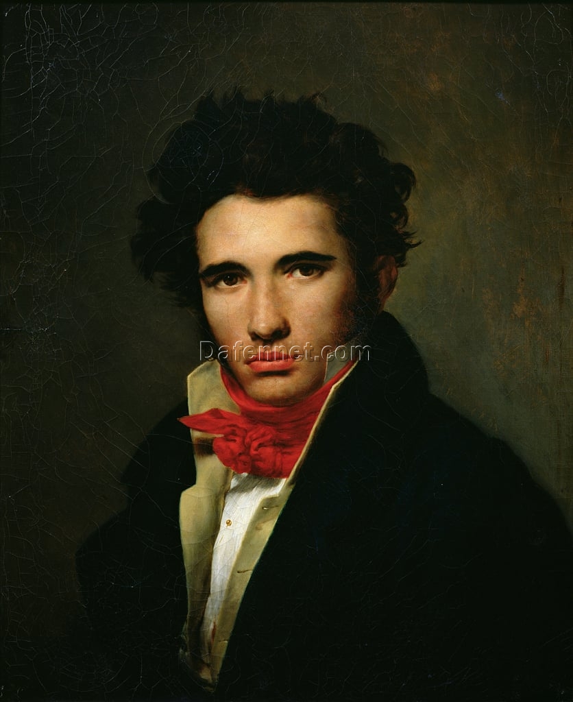 Romanticism Masterpiece – Self Portrait, c.1818 by Léon Cogniet, High-Quality Replica