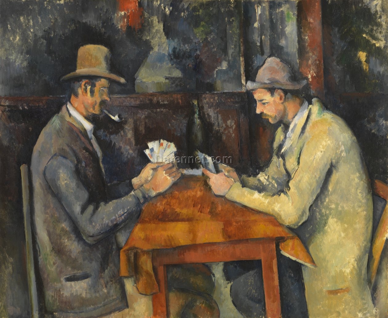 Impressionist Masterpiece – The Card Players, 1893-1896 by Paul Cézanne, High-Quality Replica