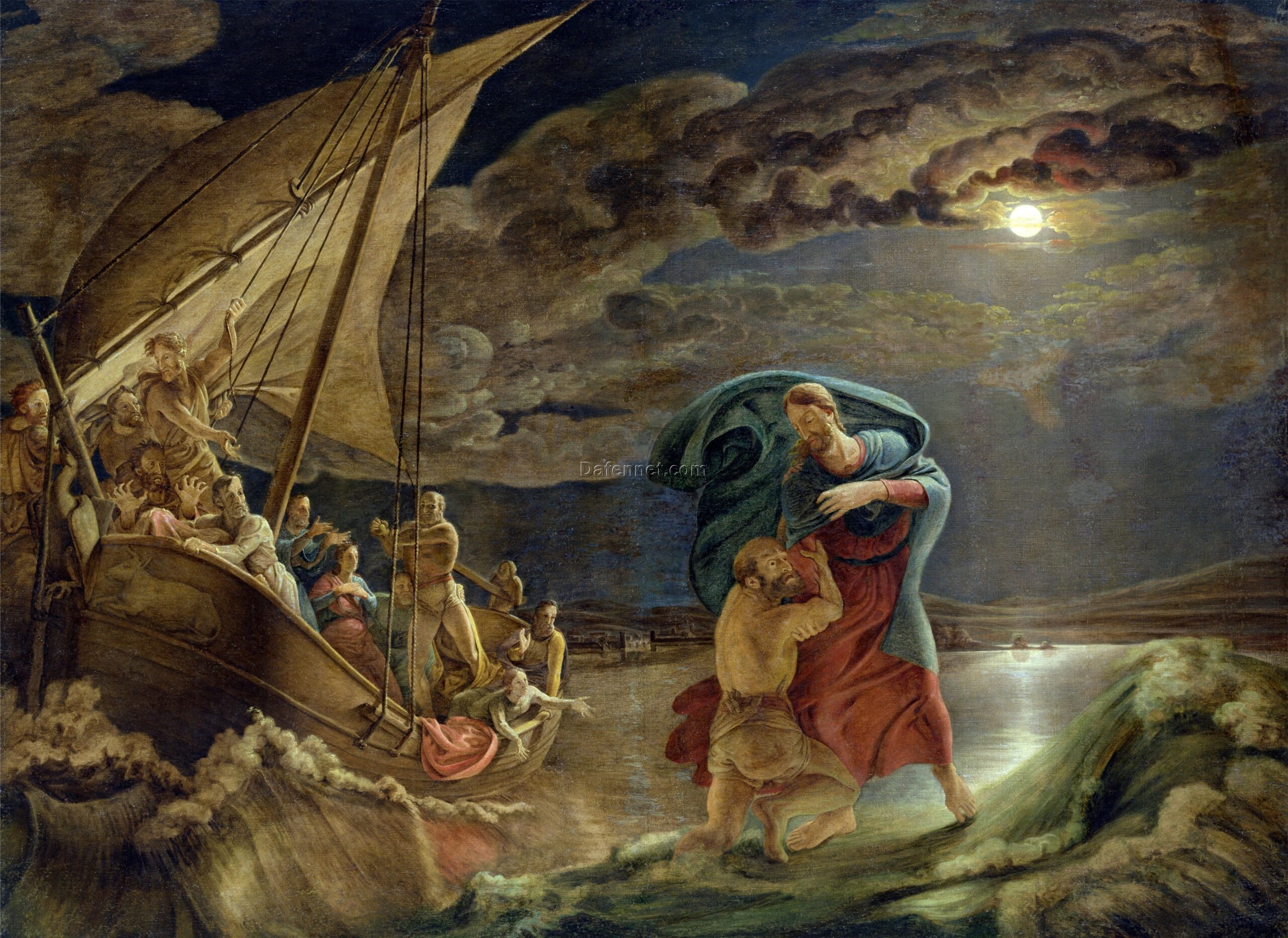 Philipp Otto Runge’s Peter Walks on Water – 1806 Romantic Masterpiece Replica