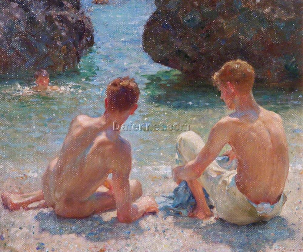 The Critics by Henry Scott Tuke – Handcrafted Impressionist Art Reproduction