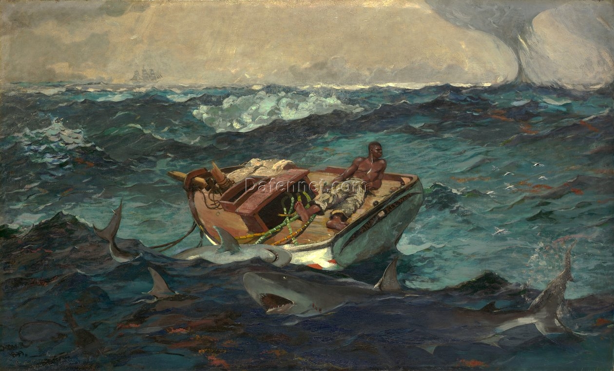 Realist Maritime Masterpiece – The Gulf Stream, 1899 by Winslow Homer, High-Quality Replica