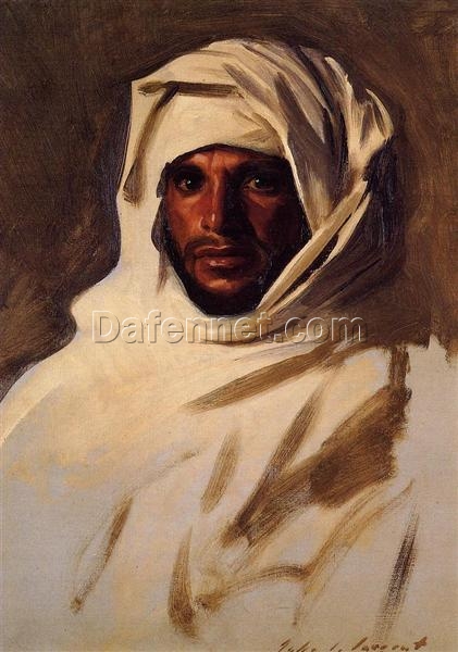 John Singer Sargent ‘A Bedouin Arab’ Realism Portrait – Fine Art Reproduction on Canvas