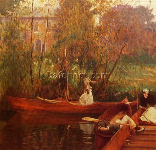 Impressionist Oil Painting Reproduction of A Boating Party by John Singer Sargent (c.1889)