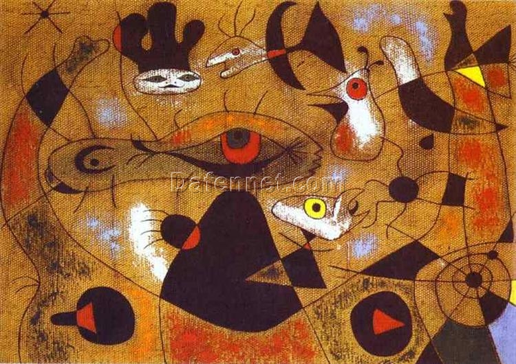 Surrealism at Its Best: Joan Miró’s ‘A Dew Drop Falling’ – Oil on Canvas