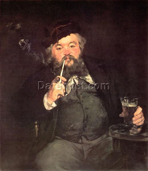 A Good Glass of Beer – Inspired by Edouard Manet (1873) Realist Oil Painting