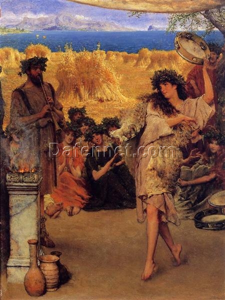 A Harvest Festival – Mythological Oil Painting by Sir Lawrence Alma-Tadema (1880)