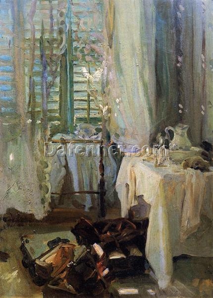 John Singer Sargent Oil Painting – A Hotel Room, c. 1906-1907, Impressionist Interior