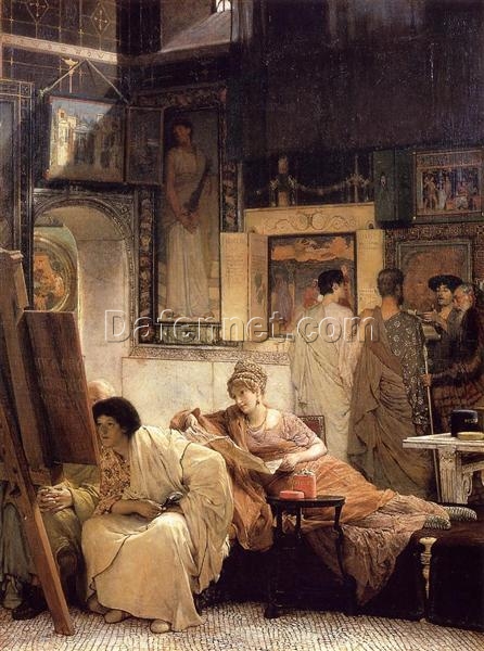 Sir Lawrence Alma-Tadema Oil Painting – A Picture Gallery (Benjamin Constant) (1866)