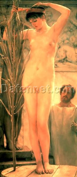 A Sculptor’s Model (Venus Esquilina) – Romantic Nude Oil Painting by Sir Lawrence Alma-Tadema (1877)