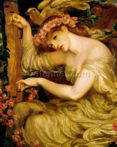 A Sea Spell by Dante Gabriel Rossetti – Hand-Painted Reproduction of 19th-Century Oil Portrait