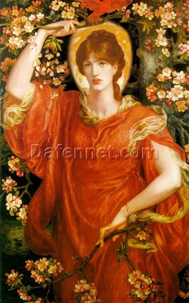 A Vision of Fiammetta by Dante Gabriel Rossetti – 19th Century Romanticism Oil Painting