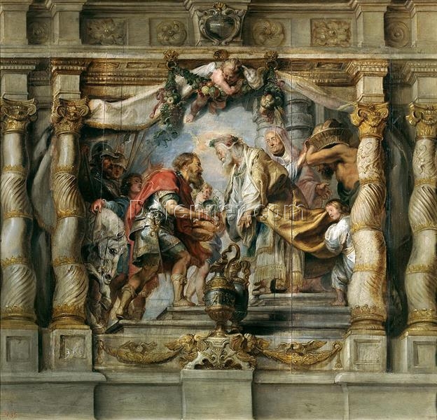 Reproduction of “The Meeting of Abraham and Melchizedek” by Peter