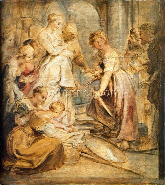 Achilles and the Daughters of Lykomedes” – Classic Baroque Painting by Peter Paul Rubens