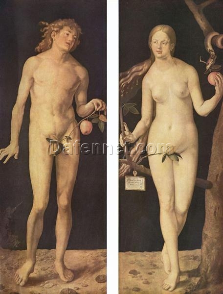 Adam and Eve by Albrecht Dürer – 1507 Northern Renaissance Oil Painting Reproduction on Panel