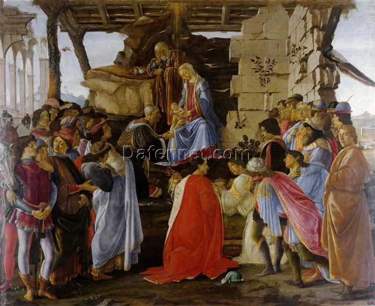 The Adoration of the Magi by Sandro Botticelli – Early Renaissance Religious Oil Painting