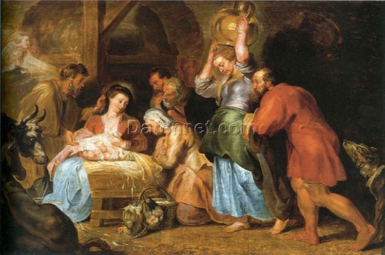 Baroque Oil Painting Reproduction: “Adoration of the Shepherds” by Peter Paul Rubens