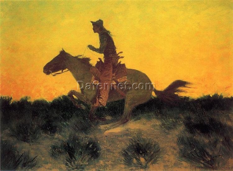 Against the Sunset Frederic Remington Date: 1906