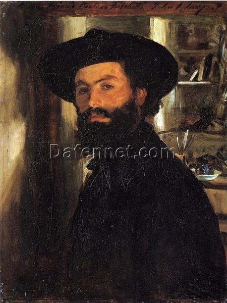 John Singer Sargent ‘Alberto Falchetti’ Realism Portrait – Fine Art Reproduction on Canvas