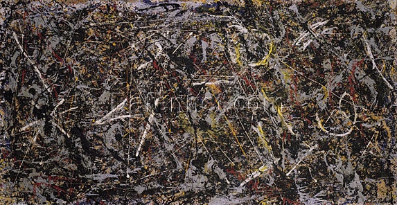 Pollock ‘Alchemy’ Action Painting – Customizable Abstract Enamel & Oil Painting on Canvas