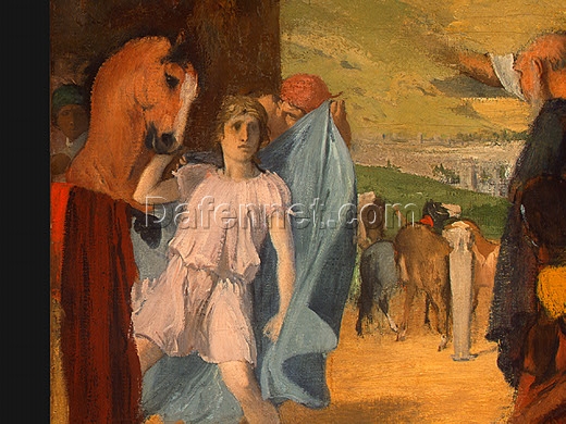 Impressionist History Painting: ‘Alexander and Bucephalus (Detail)’ by Edgar Degas – Oil Reproduction (1861)