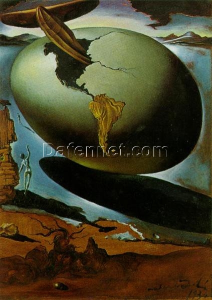 Allegory of an American Christmas – Surreal Christmas Allegory Oil Painting Inspired by Salvador Dali