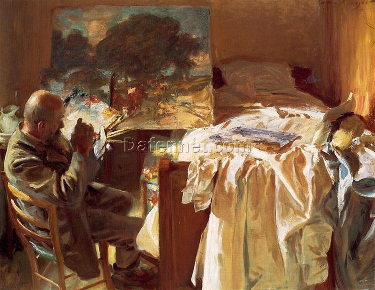 John Singer Sargent ‘An Artist in His Studio’ Realism Genre Painting – Fine Art Reproduction on Canvas