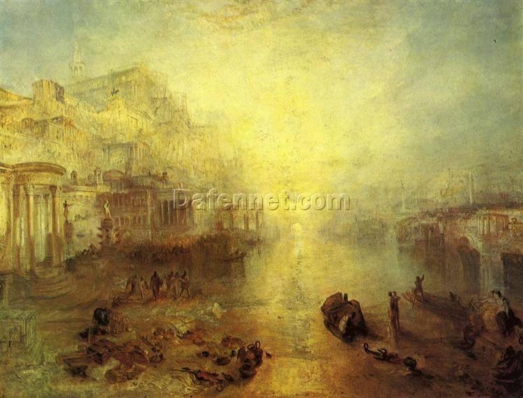 J.M.W. Turner Oil Painting – Ancient Italy. Ovid Banished from Rome, 1838, Romantic History Painting