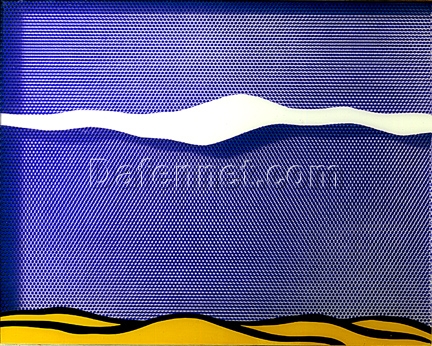 Roy Lichtenstein ‘Arctic Landscape’ Pop Art – Customizable Magna, Oil & Plexiglass Canvas Art