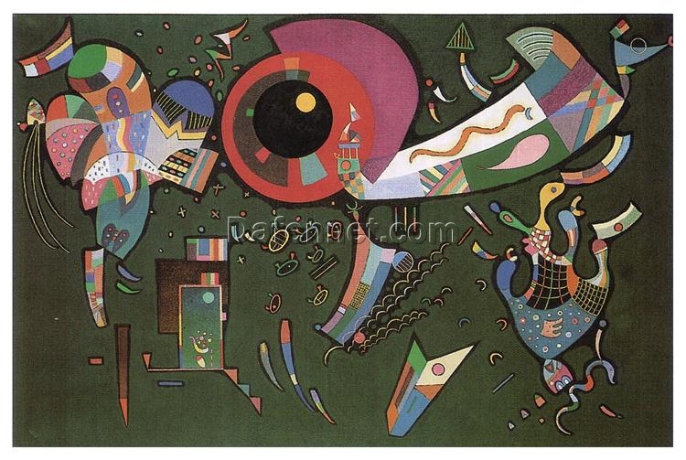 Wassily Kandinsky – Around the Circle (1940) – A Dynamic Exploration of Color and Form in Abstract Art