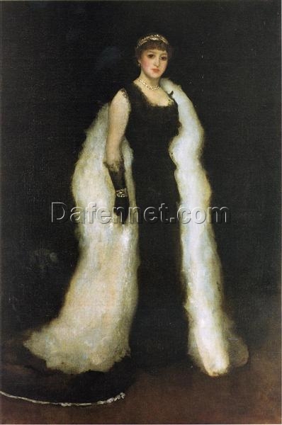 Arrangement in Black by James Whistler – 1881 Realist Portrait Oil Painting