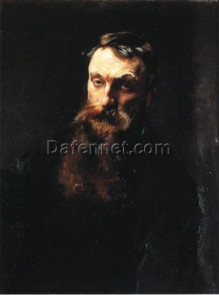 John Singer Sargent ‘Auguste Rodin’ Realism Portrait – Fine Art Reproduction on Canvas