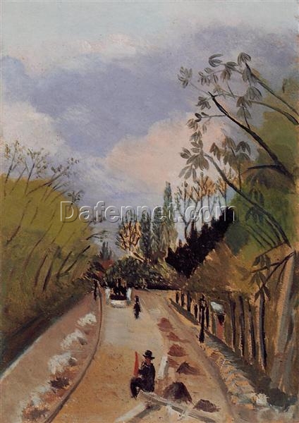 Avenue de l’Observatoire by Henri Rousseau – 1896-1898 Naïve Art Oil Painting Replica | Hand-Painted Cityscape on Canvas