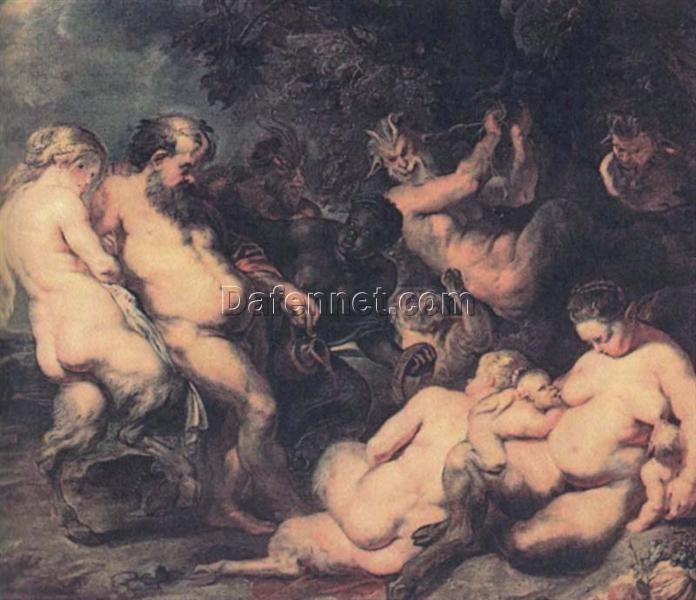 Bacchanale by Peter Paul Rubens – Baroque Mythological Oil Painting (1615)