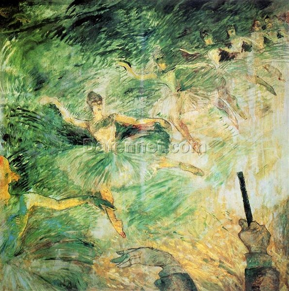 Ballet Dancers by Henri de Toulouse-Lautrec – Elegant Post-Impressionist Dance Scene (1885)