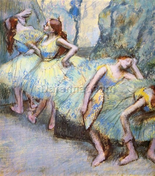 Ballet Dancers in the Wings (1900) – Edgar Degas Pastel Painting of Dancers Awaiting Performance