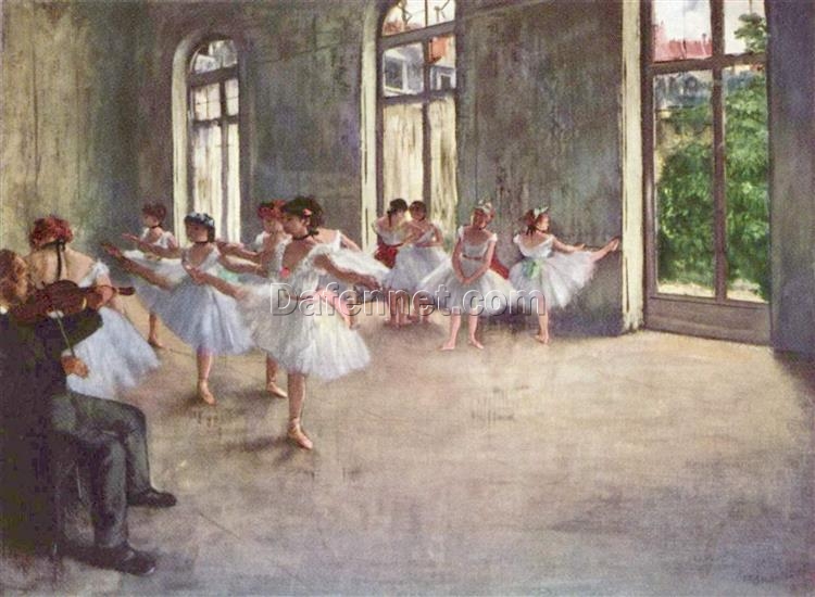 Edgar Degas’ ‘Ballet Rehearsal’ – Hand-Painted Oil Reproduction of an Impressionist Ballet Painting