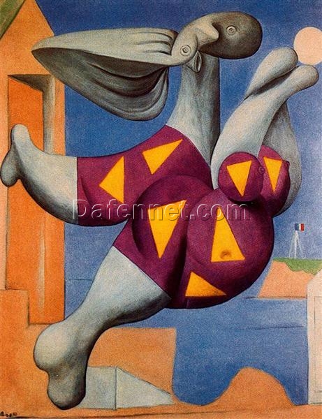 Oil Painting Inspired by Picasso’s Surrealist Period – ‘Bather with Beach Ball’ (1932) Genre Art on Canvas