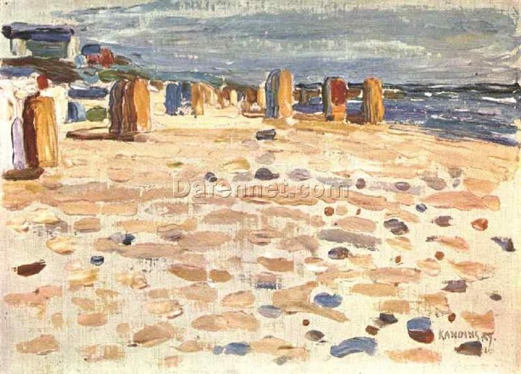 Post-Impressionist Landscape – Beach Baskets in Holland, 1904 by Wassily Kandinsky, High-Quality Replica